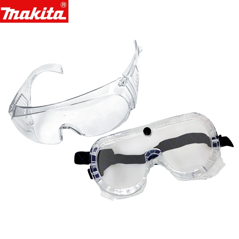 

Makita Goggles Labor Protection Anti-splash Protective Glasses White Transparent Riding Wind and Sand Glasses