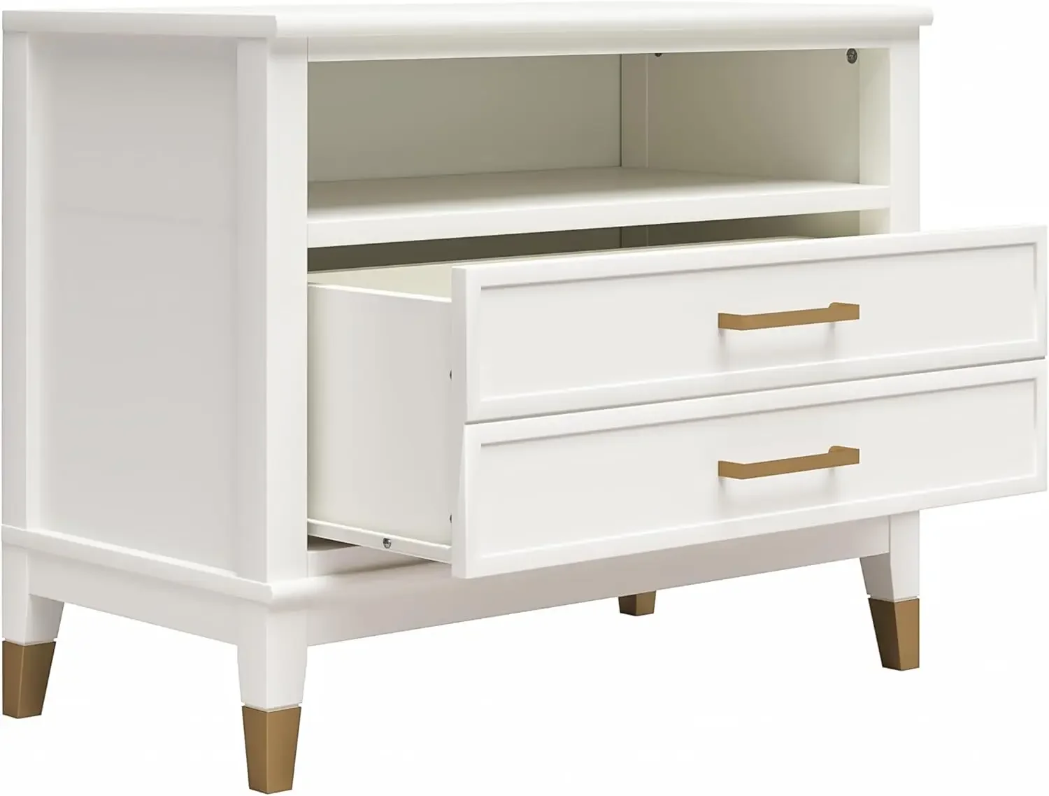 Westerleigh Wide Nightstand, White 6