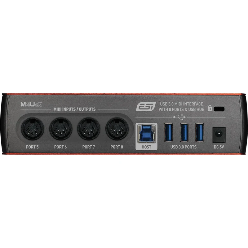 ESI M4U eX 8포트 USB 3.1 Gen 1 MIDI 인터페이스(USB 허브 포함)
