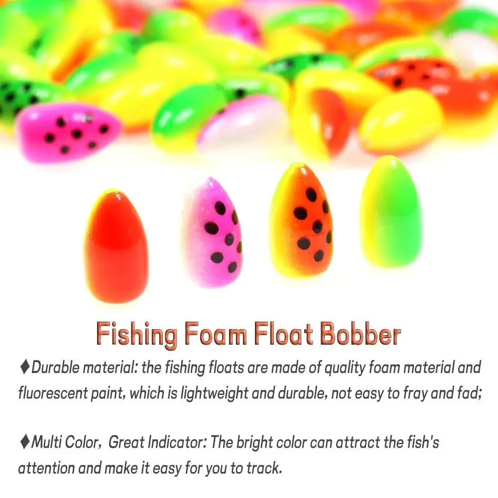 50pcs Foam Floats Ball Beads Beans Fishing Float set Bottom Rig Rigging Material Fishing Tackle Accessories Pick Size