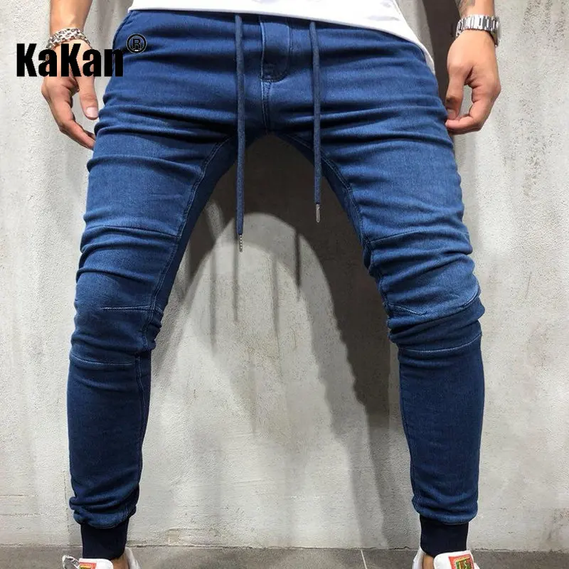 Kakan - European and American Denim Casual Sports Jeans, Spring and Autumn New Slim Fit Skinny Long Jeans Men's K022-1403