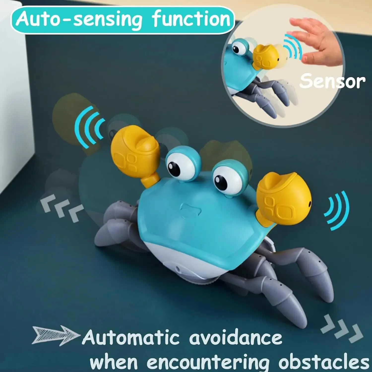 Induction Escape Crab Baby Sensing Electric Pet Musical Toy Indoor Learn Climb Parent Interactive Toys Gifts For Kids Boys Girls 6