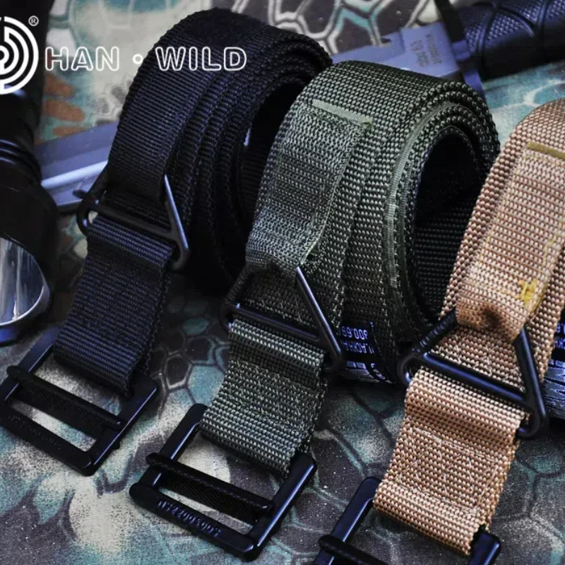 Outdoor Tactical Belt CQB Men's Canvas Belts Rappel Rescue Nylon Belt Tactical Commuting