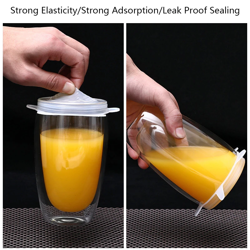 Silicone Cover Stretch Lids Reusable Airtight Food Wrap Covers Keeping Fresh Seal Bowl Cap Elastic Silicone Lid Kitchen Cookware food cover fresh keeping cover preservation cover bowl cover