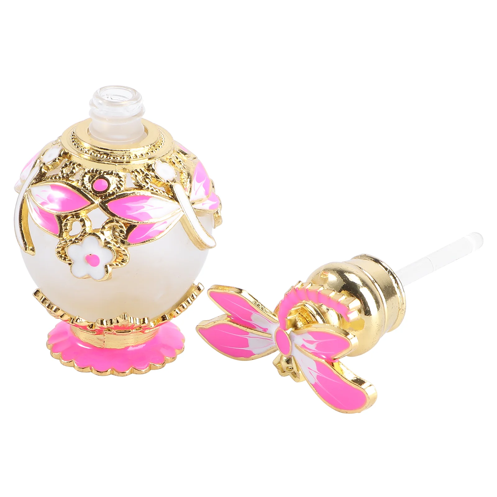 

15 Ml Dragonfly Perfume Bottle Essential Oil Storage Container Glass Holder Refined Dubai Style Travel Crystal Decor