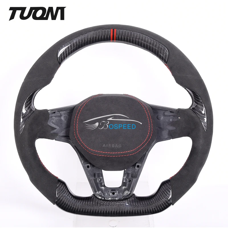 

Carbon Fiber Leather Car Steering Wheel For VW Polo Gti MK6 MK7 MK8 Golf6 Golf7 Golf8 GolfR Passat