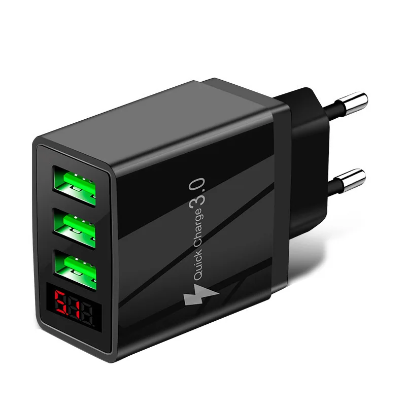 3.0 멀티 포트 USB 충전기, 아이폰, 삼성 태블릿, EU, 미국 플러그, 벽 고속 충전, 휴대폰 충전기 어댑터
