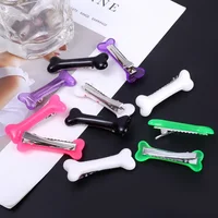 Épingles à cheveux en os blanc pour femmes, Barrettes à la mode, accessoires de bandeau, pinces à cheveux en os de chien vif, épingle à cheveux latérale 6