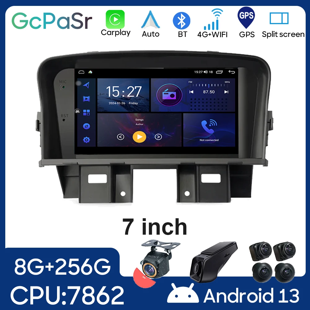 

4G WIFI BT Car Radio For Chevrolet Cruze 2009 - 2014 Android Auto Multimedia Player GPS Navigation Stereo Head Unit No 2din DVD