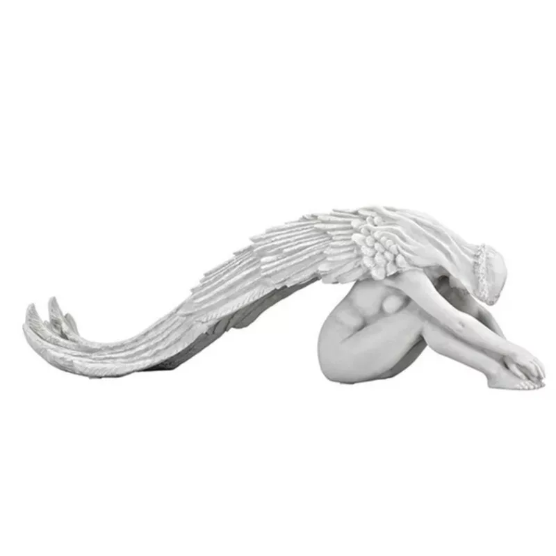 

1PC NEW Angels Figurines Angel Long Wings Fairy Figure Statue Garden Yard Resin Angel Sculpture Home Garden Decoration