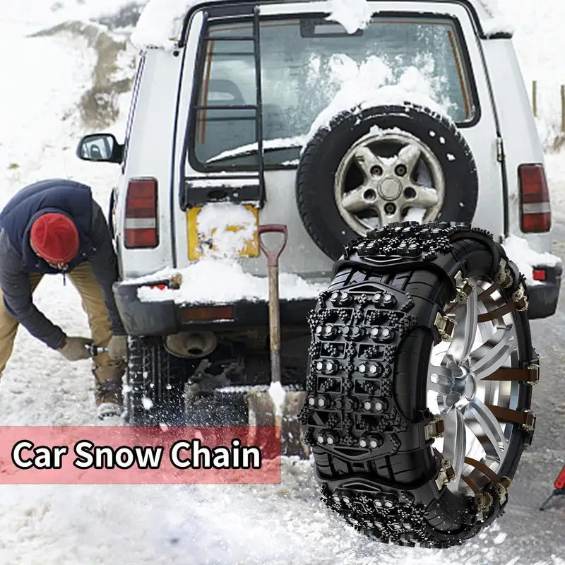 6 Packs Snow Chains for Car Emergency Anti Slip Tire Chains TPU Snow