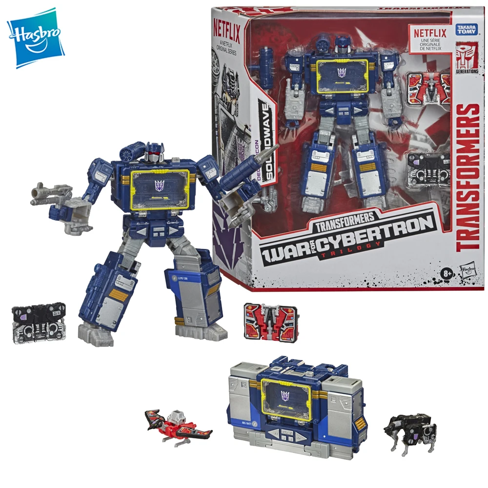 

[In-stock] Hasbro Transformers WFC Trilogy Netflix Soundwave 18cm Original New Action Figures Collectible Robot Model Toys