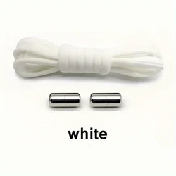 Adjustable Unisex Elastic Shoelaces for Sneakers & Skate Shoes - Stylish and Secure Comfort (White)