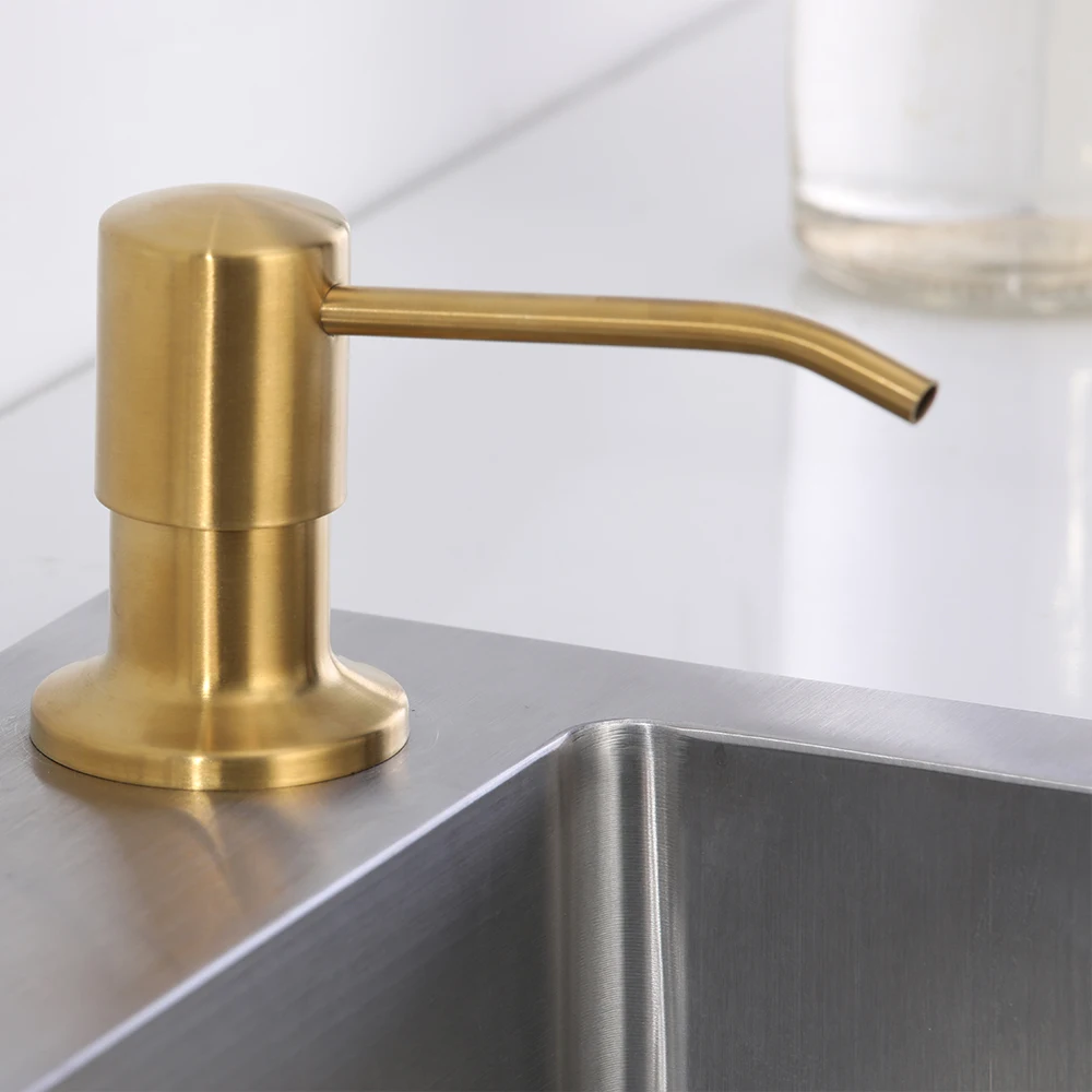 soap dispenser soap pump 8 Colors Countertop Stainless Steel Kitchen Sink Brushed Gold Liquid Soap Dispenser Large Capacity Liquid Detergent Pump Bottle