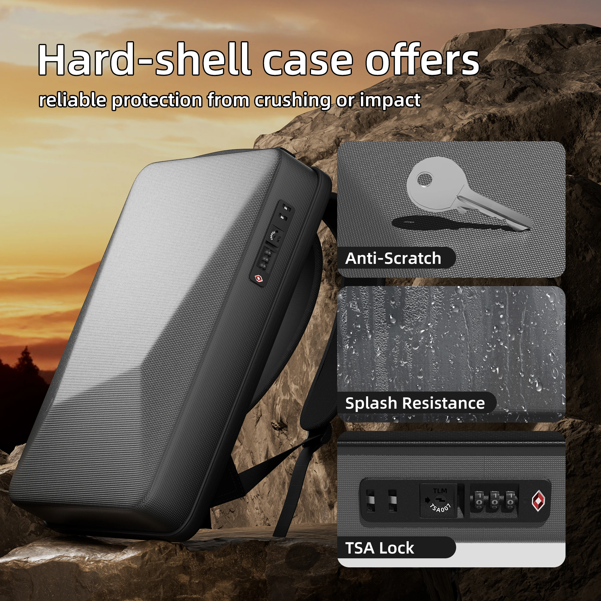 thumbnail image 2 of Starlink Case Waterproof Hard Case For Starlink Mini & Accessories - Travel Carrying Case With Custom Foam (IP67) Waterproof Hard Travel Case For Starlink Mini Accessories 2 of 9