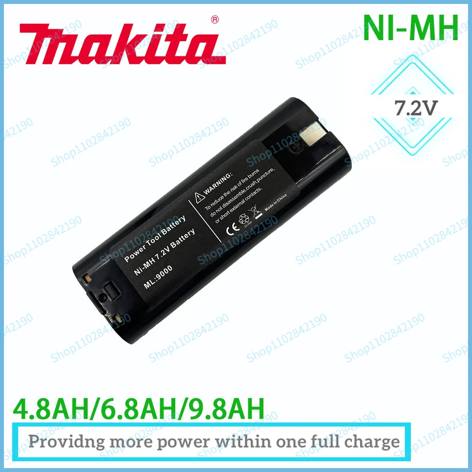 

Makita Ni-MH Replacement Battery 7.2V 4800mAh For 7000 7002 7033 191679-9 192695-4 632002-4 632003-2 7.2V Battery L50 192532-2