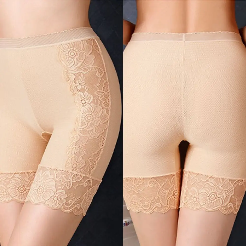 Plus Size Safety Short Pants Women Seamless Under Skirt Boxers For Women Sexy Lace Anti Chafing Panties Underwear safety shorts high waist panties seamless panties cotton panties safety pants lace panties high waist underwear