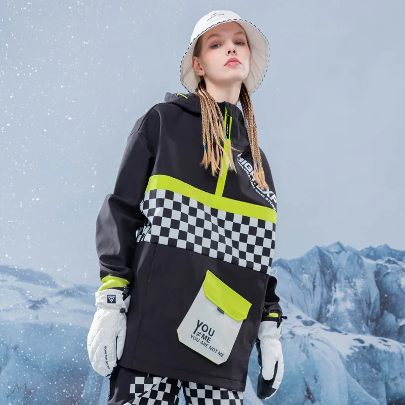 

2024 Mountain Hooded Ski Jacket Sport Men Snow Outdoor Coats Warm male Snowboard Woman Winter Windproof Waterproof Outerwear