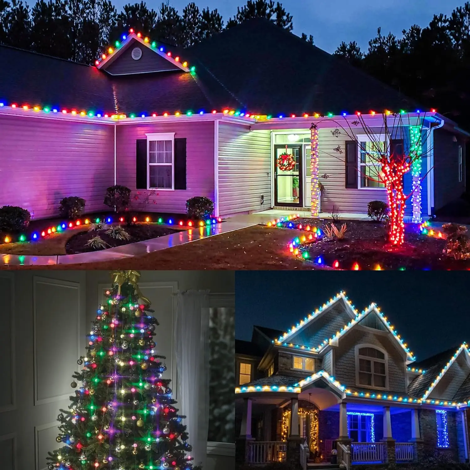 Outdoor Light Cable EU 220V US 110V String Light Wire E12 Sockets C7 Lamp Base Connectable Party Wedding Decor Street Garland string lights