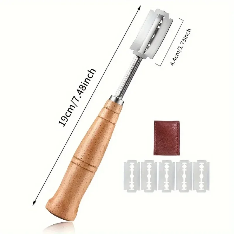 Bread Lame Danish Dough Whisk Kit, Dough Scraper, Scoring Bread Knife Set, For Pastry, Baking Cake, Dessert, Sourdough, Pizza