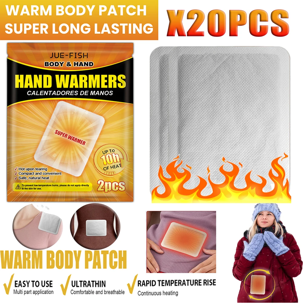 2-20Pcs Heated Pads Air Activated Warmers for Winter Outdoor