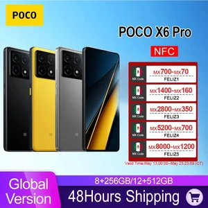 POCO X6 Pro 5G Smartphone Global Version NFC 6.67" Dimensity 8300-Ultra 1.5K Flow AMOLED DotDisplay 64MP 67W Turbo Charging