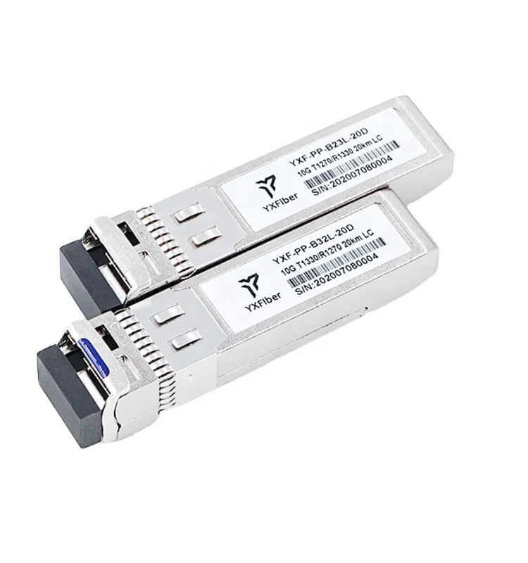 Extreme Compatible SFP+ 10G BIDI 20km 1270/1310nm SM simplex LC DDM transceiver sfp module factory YXFiber