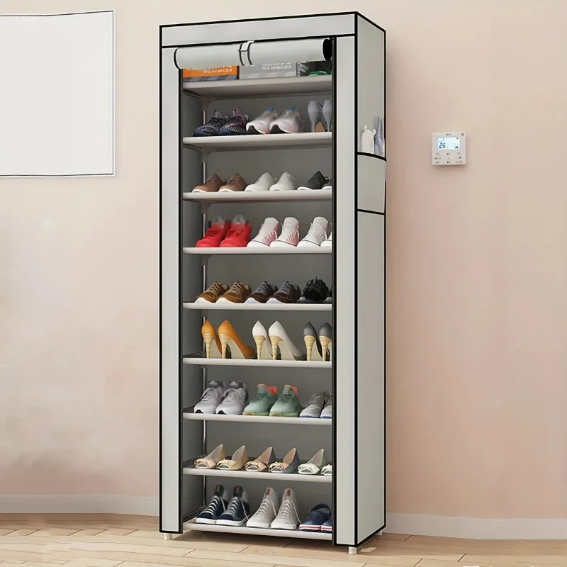 Armoire à chaussures anti-poussière multicouche, meuble de rangement pour chaussures T1, 1 pièce