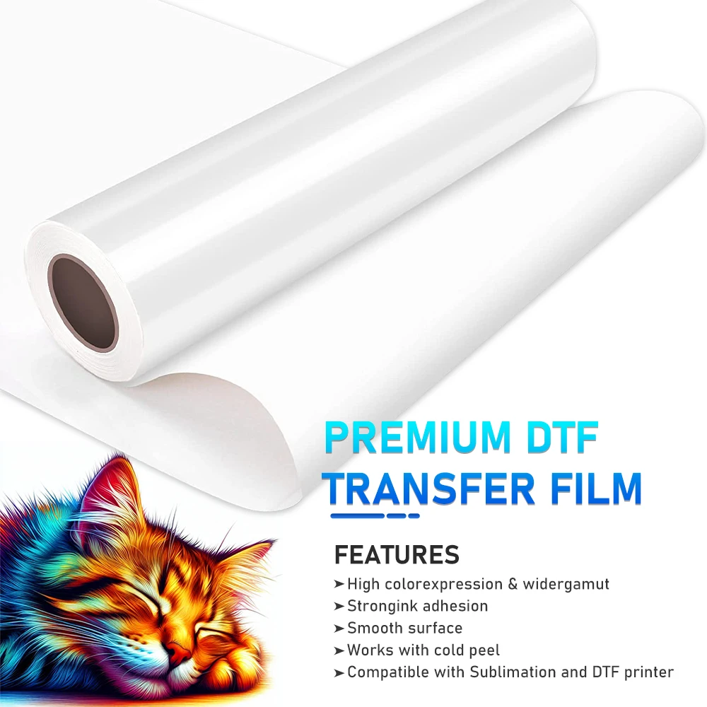 DTFフィルム33ｃｍ×100ｍ 21CM/30CM/33CM*100M Roll DTF PET Film DTF PET Transfer Film