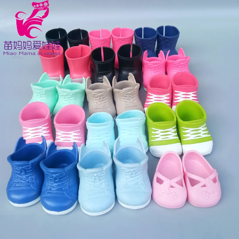 40cm Newborn Baby Doll Shoes Black Green Blue Pink Shoes for 18 "Girl