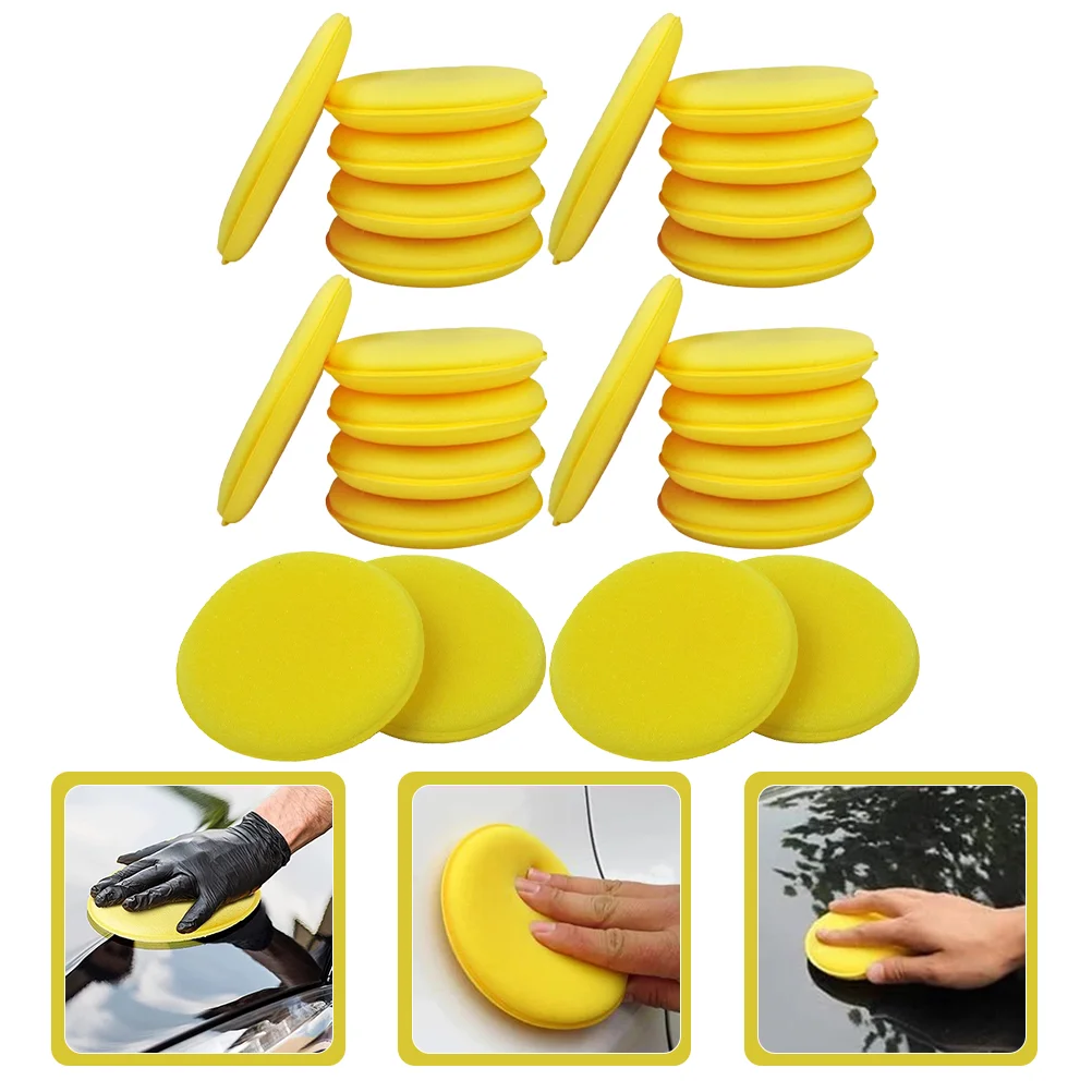 

24 Pcs Car Wash Sponge Cars Large Sponges for Washing Buffing Mat Waxing Applicator Polishing Pad Pads Cleaning