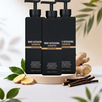 Shampoo volumizzante per la cura del cuoio capelluto Pulizia profonda Estratto di zenzero Formula naturale Rafforzamento dei capelli Nutriente per capelli grassi Tutti i tipi