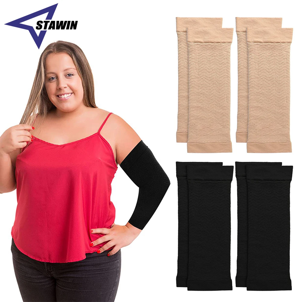 2 Pair Arm Slimming Shaper Wrap, Arm Compression Sleeve Women Weight Loss Upper  Arm Shaper Helps Tone Shape Upper Arms Sleeve for Women - Black :  : Health & Personal Care