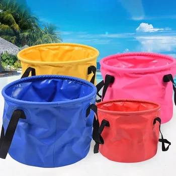 30L Outdoor Multifunctional Bucket Collapsible Portable Travel Bucket Large Capacity Carrying Bucket Camping Fishing Bucket