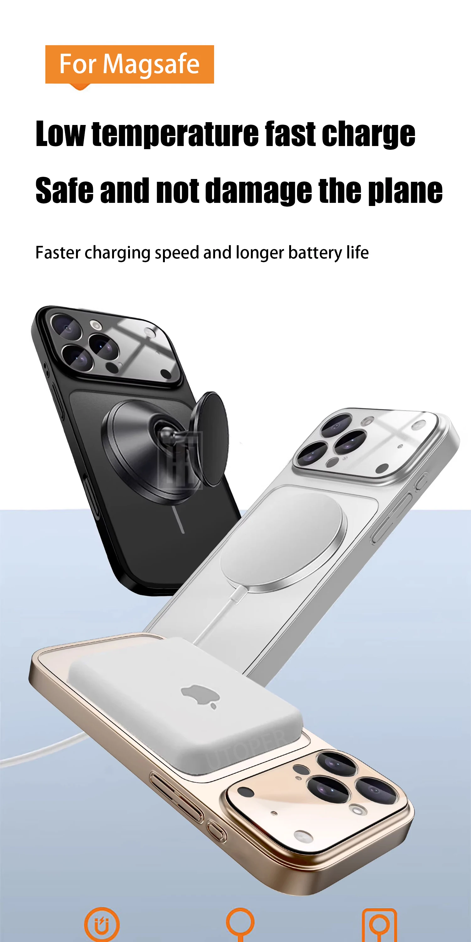 Luxury iPhone Case - Large Frame Glass Lens Protection for iPhone 14151617 Pro Max Magsafe Magnetic PC Hard Cover