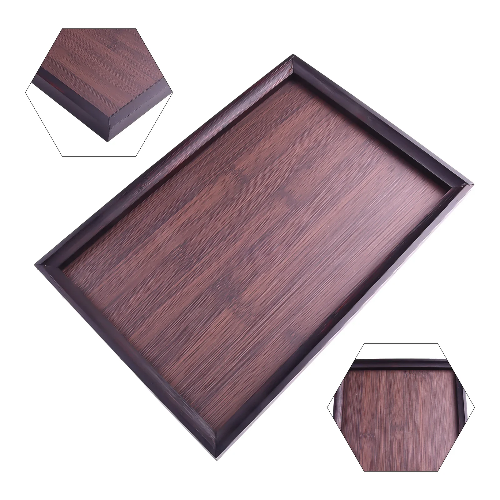 

Wooden Bamboo Serving Tray Tableware Food Tray For Kitchen Dinners Party Tea Bar