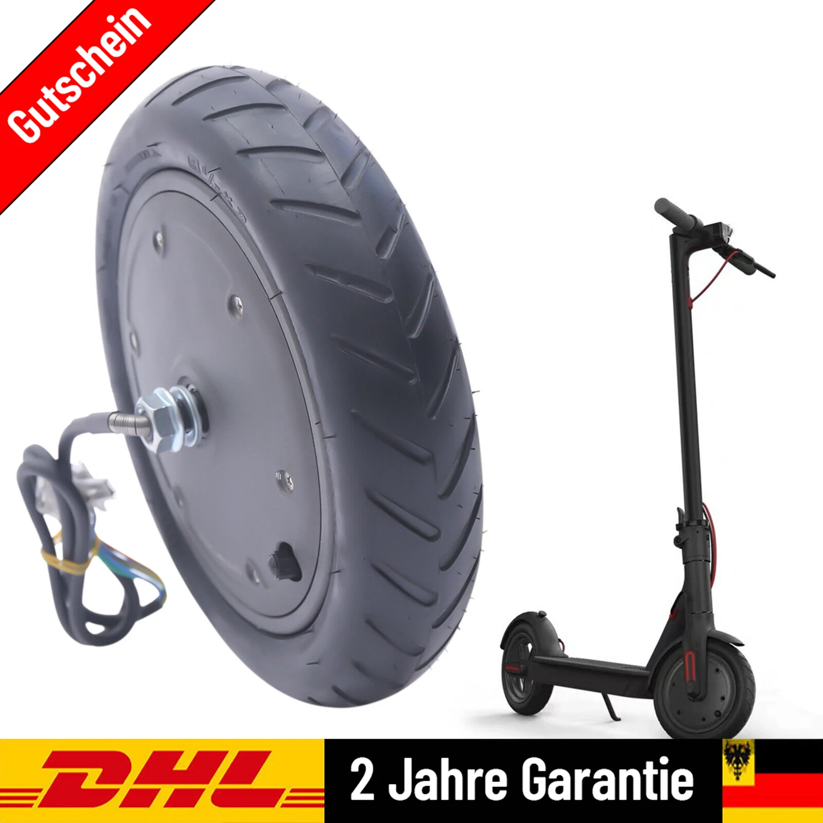 350W 36V Scooter Elettrico Ruota Anteriore E-Bike Motore Brushless Con Pneumatici Per Xiaomi M365 Pro