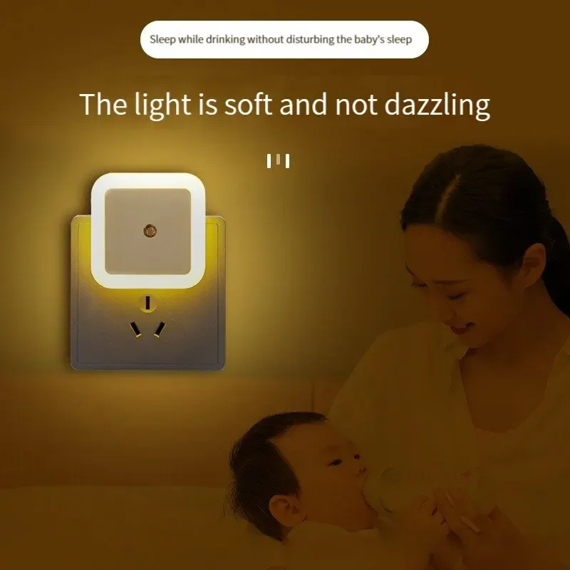 

LED Night Light Mini Cute Wall Plug-in Auto Sensor Bedside Lamp For Bedroom Kid's Room Hallway Corridor Stairs EU/US 110V 240V
