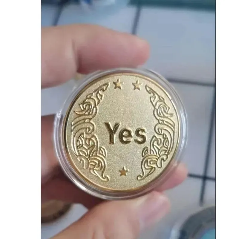 2PCS Creative Coin Collectible Great Gift Yes Or No Decision Coin Art Collection YES NO Letter Commemorative Collectible