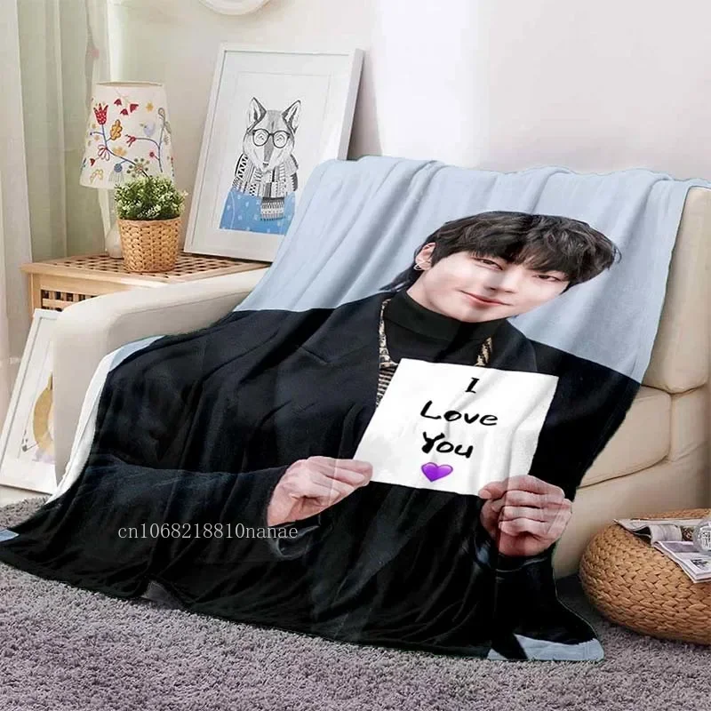 Hwang In Yeop Soft Flannel Blanket Kd Star Poster Blanket Sofa Bed Bedroom Living Room Portable Home Travel Break Blanket 5