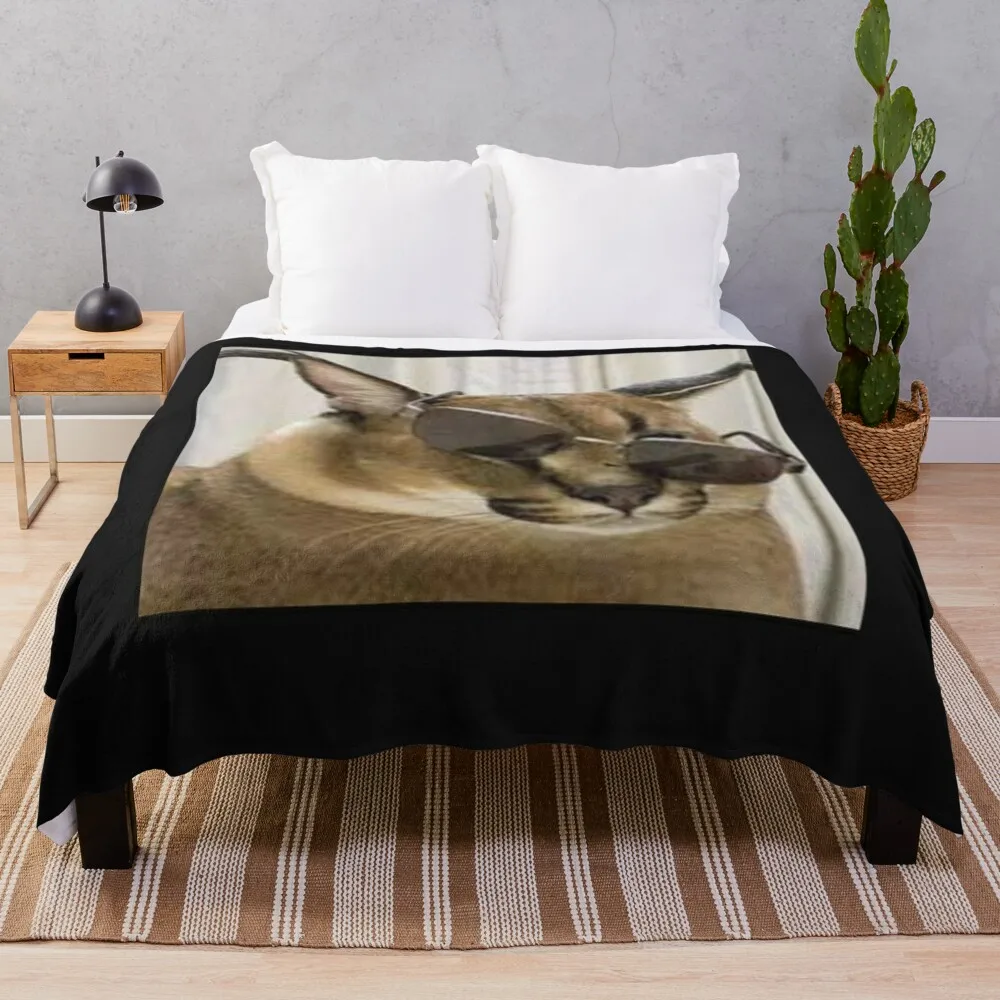 

floppa lovers funny Throw Blanket Winter bed blankets Blankets For Bed