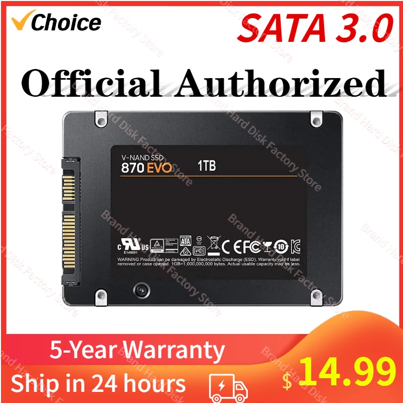 

Original High Speed SATA3 Ssd 870EVO 1TB 2TB 4TB 2.5"Hard Disk Drive Ssd Sata Internal Solid State Drive for Laptop Desktop PS5
