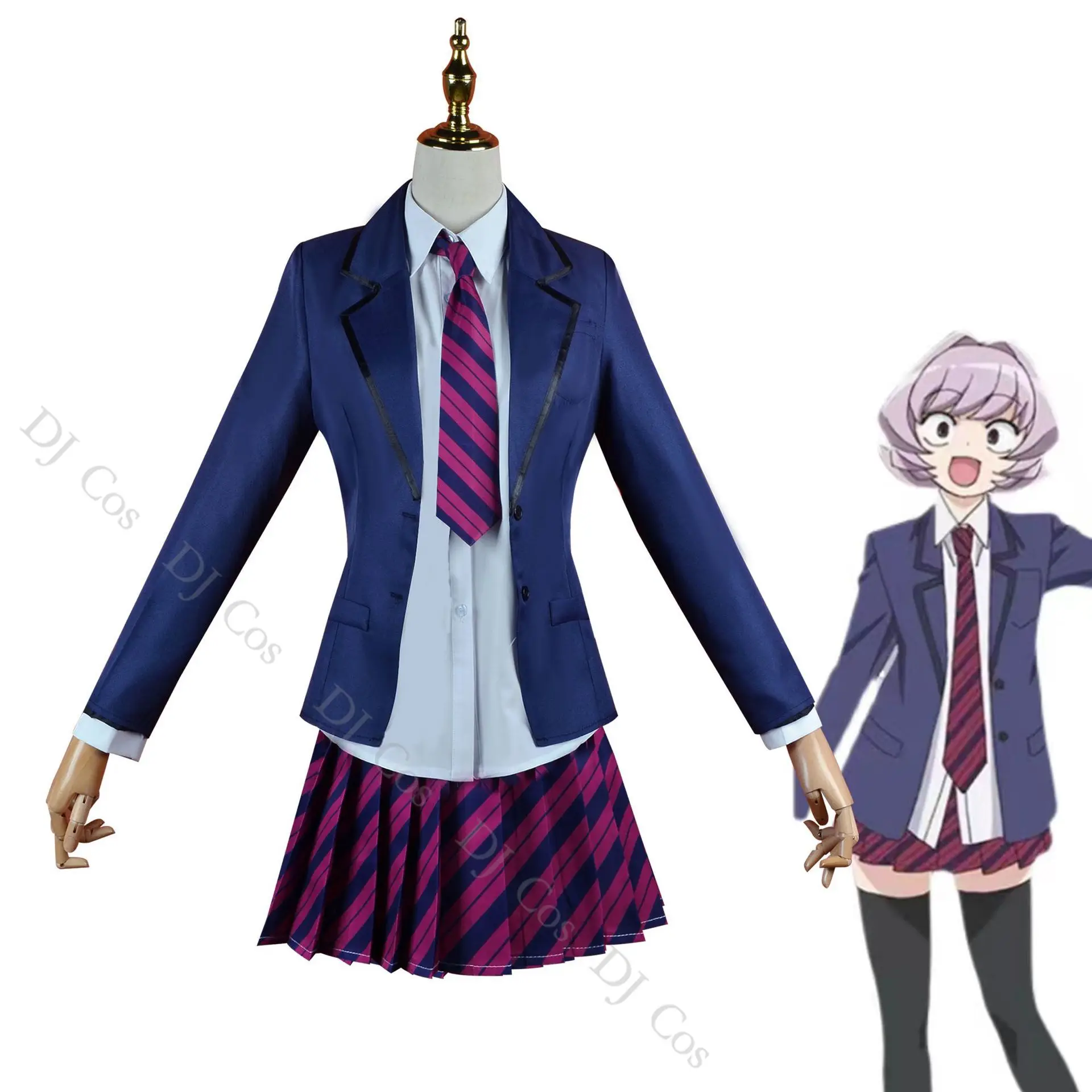  LANDUN Osana Najimi Costume + Wig + Keychain,Anime Komi Can't  Communicate Cosplay Uniform Suit Full Set Outfit for Halloween : ביגוד,  נעליים ותכשיטים