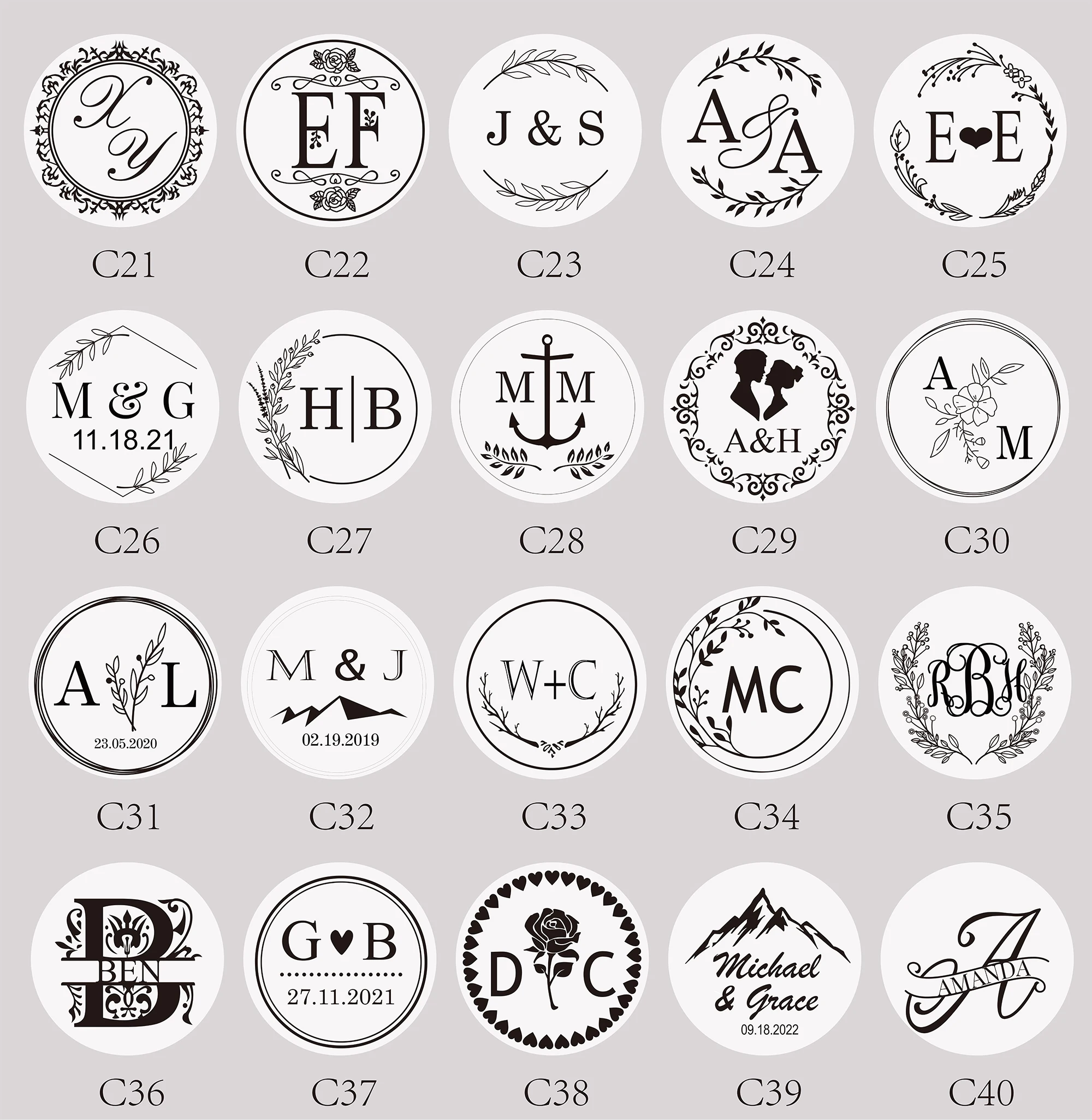 Wax Seal Stamp Rubber Stamp Kit Wax Seal Stamp Kit 35 Design And Initials Diy Wedding Kit Envelope Seal Wedding Stationery