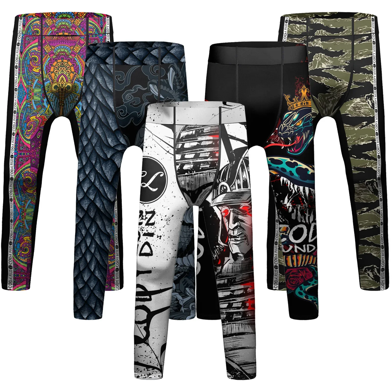 Kids MMA BJJ Compression Pants Children Jiu Jitsu Muay Thai Boxing Trousers Boys Exercise Training Tights Sport Running Leggings