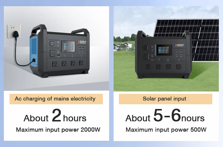 YYHC- Portable Solar Battery Power Bank Kit 2000 Watt Camping Solar Generator Power Station 2000w