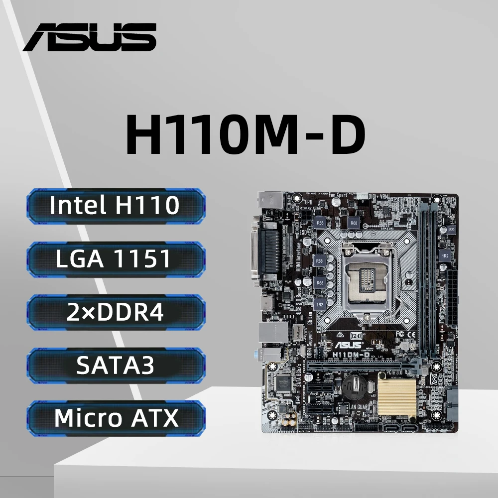 ASUS H110M Motherboard LGA 1151 Support i7-7700K 6700 i5-7600K