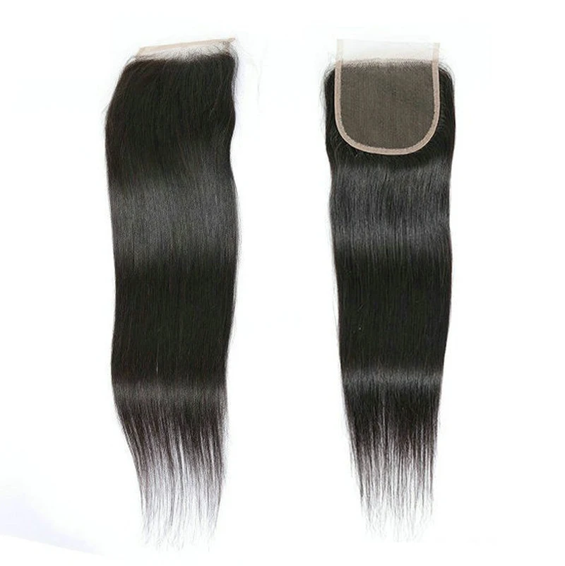 4X4 Lace Closure Straight & Body Wave Hair Human Hair Natural Color Remy Swiss Lace Closure Soft and Silky For Women