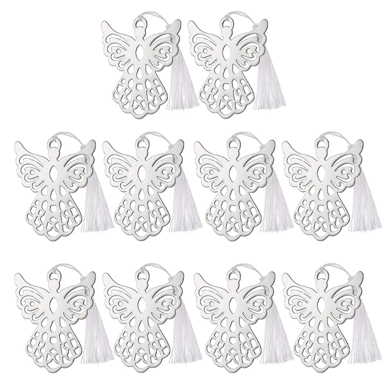 

10Pcs for Creative Angel Bookmarks Set Hollow-out Metal Book Page Divid W3JD