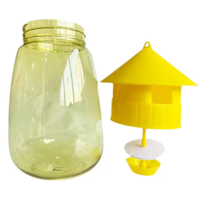 Piège à mouches en plastique jaune, 5 pièces, tueur de fruits, piège à drosophile, verger à mouches, Anti-fruits, piège à mouches, contrôle des insectes 4